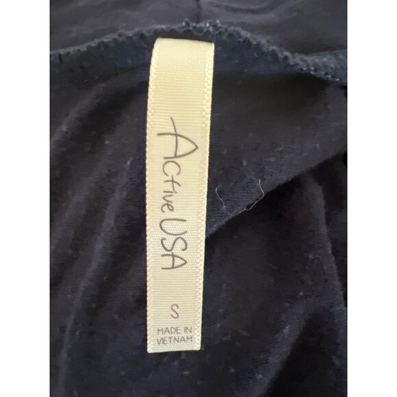 Active USA Navy Open Front Lightweight Cardigan - Picture 3 of 4